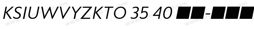 KSIUWVYZKTO 35 40 常规字体转换